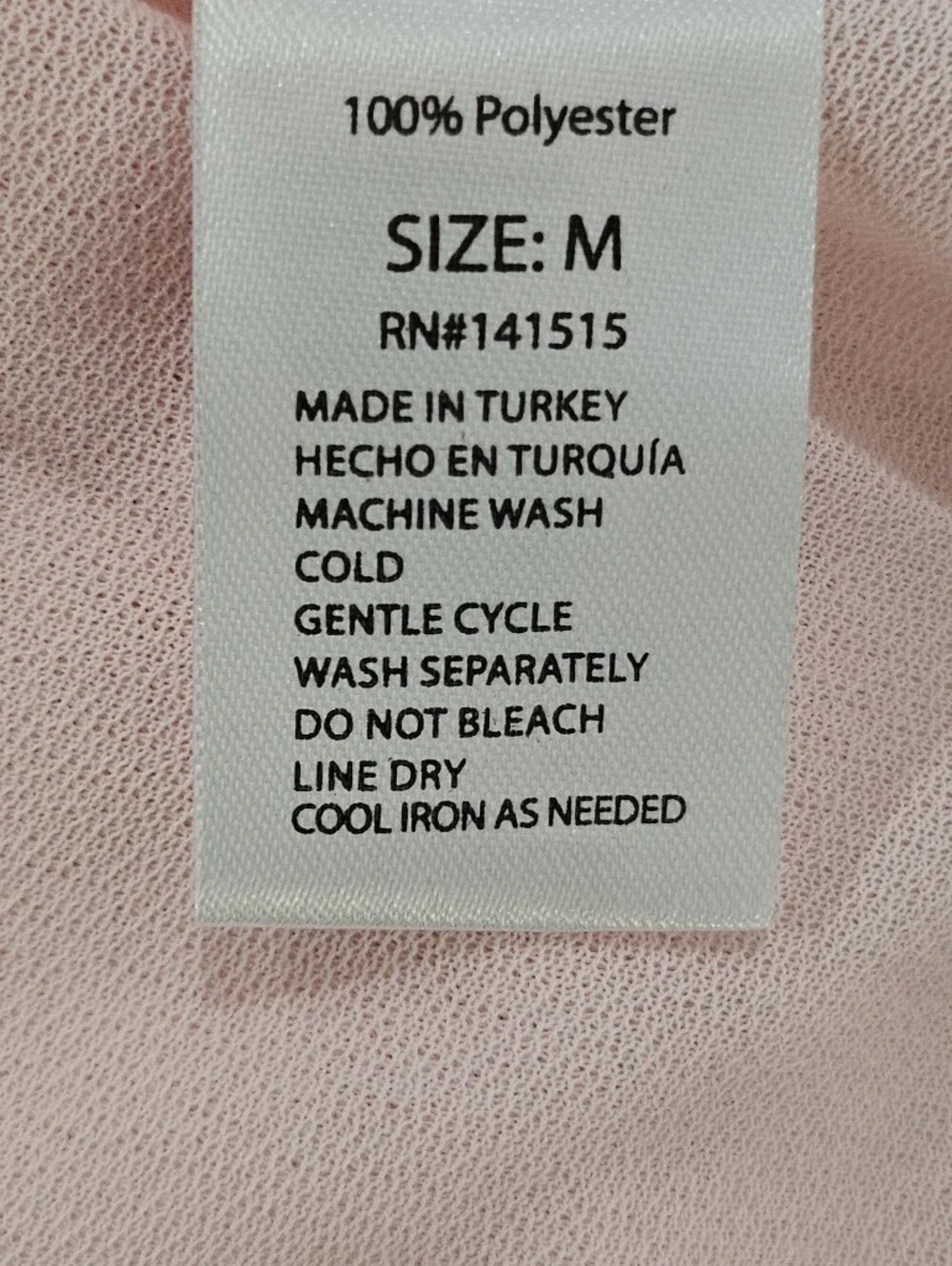 NWT Blenca Pink Ruffle Chiffon Sheer Top Bell Sleeve Coquette Medium